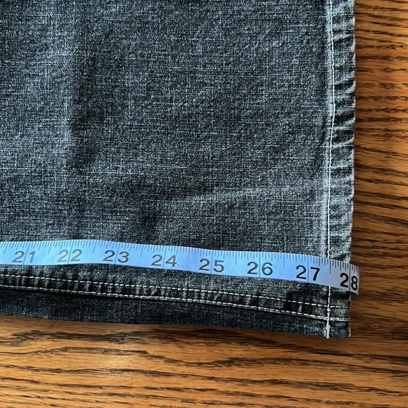 6P ANN TAYLOR LOFT BLACK VARIEGATED FLARED JEANS - Picture 7 of 7